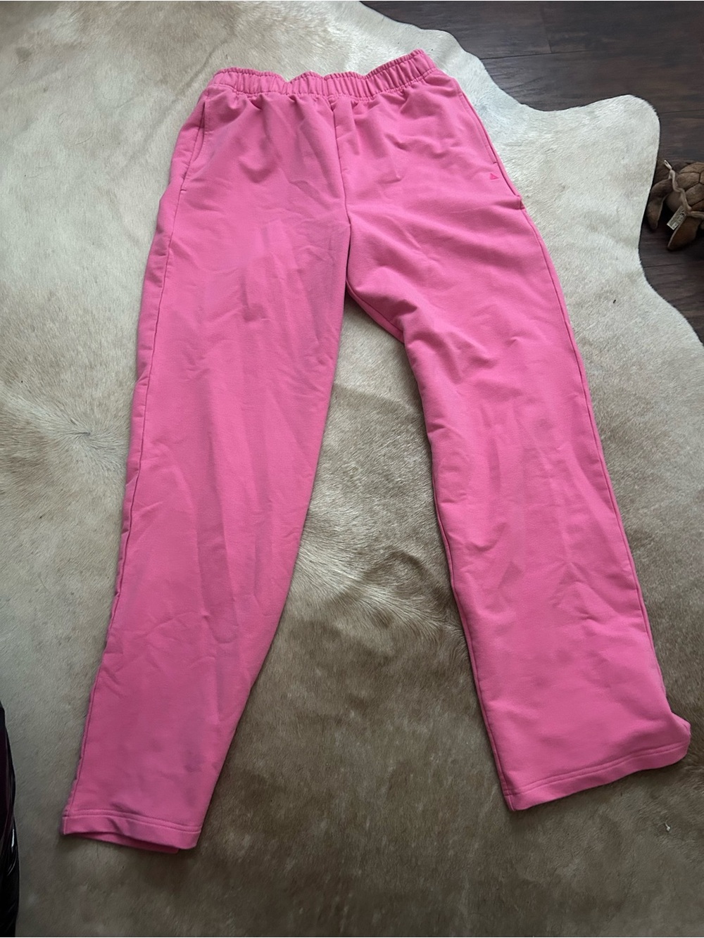 Women's Pink Elastic-Waist Track Pants